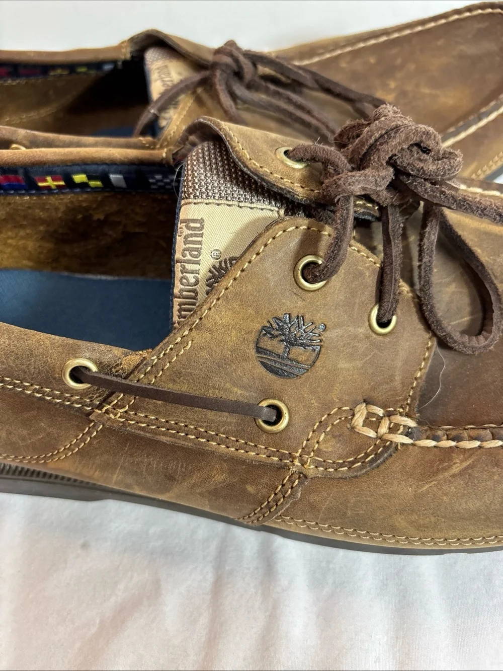 Timberland Men's Brown Leather Boat Shoes. 9/5